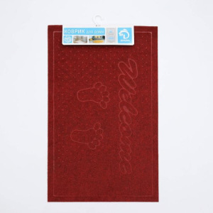 Коврик придверный «Welcome Следы», 45×75 см, цвет МИКС Коврик придверный «Welcome Следы», 45×75 см, цвет МИКС