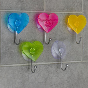 Крючок на вакуумной присоске «Сердце», цвет МИКС Крючок на вакуумной присоске «Сердце», цвет МИКС