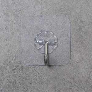 Крючок-наклейка, 6×6,5×2 см, цвет прозрачный Крючок-наклейка, 6×6,5×2 см, цвет прозрачный