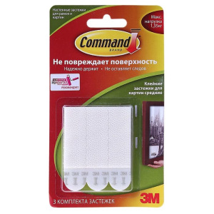 Легкоудаляемые настенные застежки для рамок картин, до 1,35 кг Легкоудаляемые настенные застежки для рамок картин, до 1,35 кг