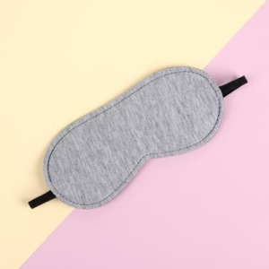 Маска для сна, 19 × 9 см, резинка одинарная, цвет серый Маска для сна, 19 × 9 см, резинка одинарная, цвет серый