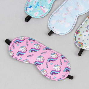 Маска для сна «Единороги», 19,5 × 8,5 см, резинка одинарная, цвет МИКС Маска для сна «Единороги», 19,5 × 8,5 см, резинка одинарная, цвет МИКС