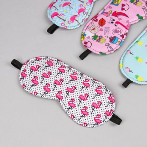 Маска для сна «Фламинго», 19,5 × 8,5 см, резинка одинарная, цвет МИКС Маска для сна «Фламинго», 19,5 × 8,5 см, резинка одинарная, цвет МИКС