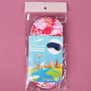 Маска для сна «Фламинго» 19,5 × 8,5 см, резинка одинарная, цвет розовый Маска для сна «Фламинго» 19,5 × 8,5 см, резинка одинарная, цвет розовый