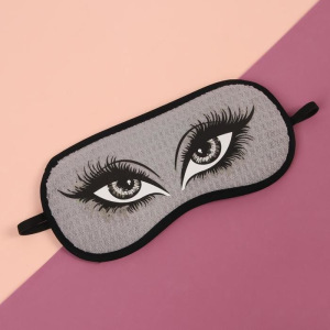 Маска для сна «Глазки» 19 × 9 см, резинка одинарная, цвет МИКС Маска для сна «Глазки» 19 × 9 см, резинка одинарная, цвет МИКС