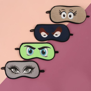 Маска для сна «Глазки» 19 × 9 см, резинка одинарная, цвет МИКС Маска для сна «Глазки» 19 × 9 см, резинка одинарная, цвет МИКС