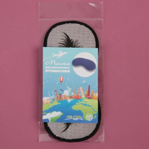 Маска для сна «Глазки» 19 × 9 см, резинка одинарная, цвет МИКС Маска для сна «Глазки» 19 × 9 см, резинка одинарная, цвет МИКС