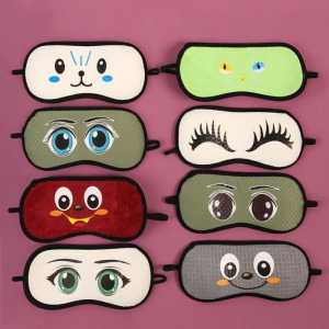 Маска для сна «Глазки» 19 × 9 см, резинка одинарная, цвет МИКС Маска для сна «Глазки» 19 × 9 см, резинка одинарная, цвет МИКС