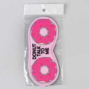 Маска для сна «Пончики» 19,5 × 8,5 см, резинка одинарная, цвет розовый Маска для сна «Пончики» 19,5 × 8,5 см, резинка одинарная, цвет розовый