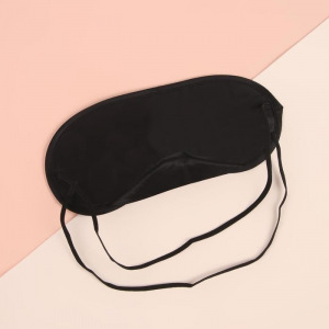 Маска для сна с носиком, двойная резинка, 18 × 8,5 см, цвет чёрный Маска для сна с носиком, двойная резинка, 18 × 8,5 см, цвет чёрный