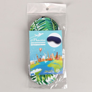 Маска для сна «Тропики», 19,5 × 8,5 см, резинка одинарная, цвет МИКС Маска для сна «Тропики», 19,5 × 8,5 см, резинка одинарная, цвет МИКС