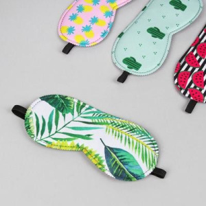 Маска для сна «Тропики», 19,5 × 8,5 см, резинка одинарная, цвет МИКС Маска для сна «Тропики», 19,5 × 8,5 см, резинка одинарная, цвет МИКС
