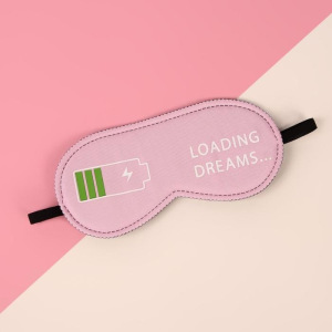 Маска для сна «Зарядка» 19 × 9 см, резинка одинарная, цвет МИКС Маска для сна «Зарядка» 19 × 9 см, резинка одинарная, цвет МИКС