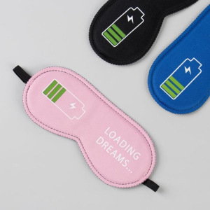 Маска для сна «Зарядка» 19 × 9 см, резинка одинарная, цвет МИКС Маска для сна «Зарядка» 19 × 9 см, резинка одинарная, цвет МИКС