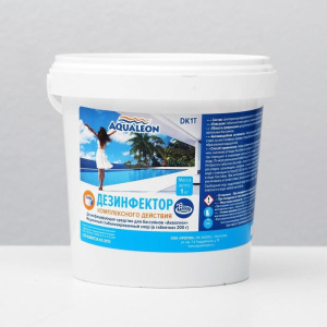 Медленный стабилизированный хлор Aqualeon комплексный таб. 200 гр., 1 кг Медленный стабилизированный хлор Aqualeon комплексный таб. 200 гр., 1 кг