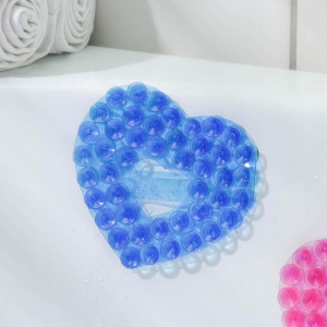 Мини-коврик для ванны «Сердце», 8×9 см, цвет МИКС Мини-коврик для ванны «Сердце», 8×9 см, цвет МИКС