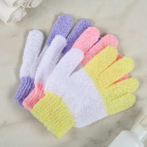 Мочалка-перчатка массажная Доляна, 14×18 см, полосатая, цвет МИКС Мочалка-перчатка массажная Доляна, 14×18 см, полосатая, цвет МИКС