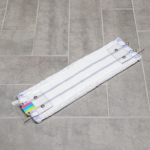 Моп микрофибра с мягкими абразивными вставками, крепление кнопки, 46×13 см Моп микрофибра с мягкими абразивными вставками, крепление кнопки, 46×13 см