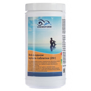 Мульти-таблетки для воды бассейна (20 гр) 1 кг всё-в-одном Мульти-таблетки для воды бассейна (20 гр) 1 кг всё-в-одном