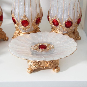 Набор аксессуаров для ванной комнаты «Рубин», 4 предмета (дозатор 200 мл, мыльница, 2 стакана) Набор аксессуаров для ванной комнаты «Рубин», 4 предмета (дозатор 200 мл, мыльница, 2 стакана)