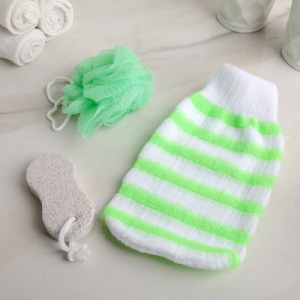 Набор банный, 3 предмета: 2 мочалки, пемза, цвет МИКС Набор банный, 3 предмета: 2 мочалки, пемза, цвет МИКС