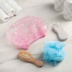 Набор банный, 4 предмета: мочалка, расчёска, шапочка для душа, пемза Набор банный, 4 предмета: мочалка, расчёска, шапочка для душа, пемза