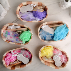 Набор банный, 4 предмета: расчёска, мочалка, пемза, шапочка для душа, цвет МИКС Набор банный, 4 предмета: расчёска, мочалка, пемза, шапочка для душа, цвет МИКС