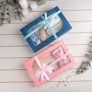 Набор банный, 5 предметов: 2 мочалки, пемза, расчёска, шапочка для душа, цвет МИКС Набор банный, 5 предметов: 2 мочалки, пемза, расчёска, шапочка для душа, цвет МИКС