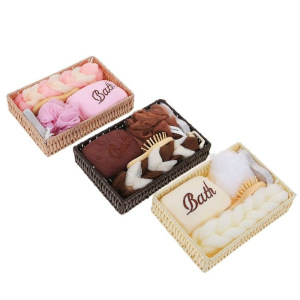 Набор банный 5 предметов: 3 мочалки, расческа, пемза, цвет МИКС Набор банный 5 предметов: 3 мочалки, расческа, пемза, цвет МИКС