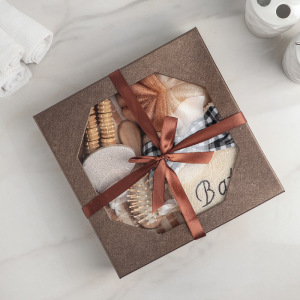 Набор банный, 7 предметов: 3 мочалки, повязка на голову, расчёска, массажёр, пемза, цвет МИКС Набор банный, 7 предметов: 3 мочалки, повязка на голову, расчёска, массажёр, пемза, цвет МИКС