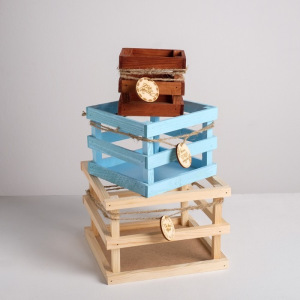 Набор деревянных ящиков 3в1, "От всего сердца", 20 х 20 х 13 - 15 х 15 х 11 см Набор деревянных ящиков 3в1, "От всего сердца", 20 х 20 х 13 - 15 х 15 х 11 см