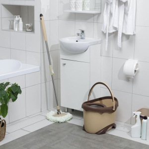 Набор для уборки: ведро на ножках с металлической центрифугой 20 л, швабра, запасная насадка из микрофибры цвет МИКС Набор для уборки: ведро на ножках с металлической центрифугой 20 л, швабра, запасная насадка из микрофибры цвет МИКС