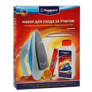 Набор для ухода за утюгом Topperr 2 предмета: ср-во+чист.карандаш Набор для ухода за утюгом Topperr 2 предмета: ср-во+чист.карандаш