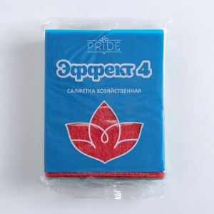 Набор губок-салфеток бытовых PRIDE «Эффект», 4 шт, цвет МИКС Набор губок-салфеток бытовых PRIDE «Эффект», 4 шт, цвет МИКС