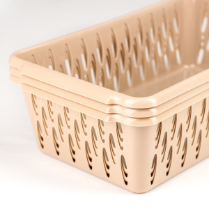 Набор корзин для хранения BranQ Light S, 3 шт: 25,5×15×7,2 см, цвет кофейный Набор корзин для хранения BranQ Light S, 3 шт: 25,5×15×7,2 см, цвет кофейный