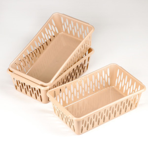 Набор корзин для хранения BranQ Light S, 3 шт: 25,5×15×7,2 см, цвет кофейный Набор корзин для хранения BranQ Light S, 3 шт: 25,5×15×7,2 см, цвет кофейный