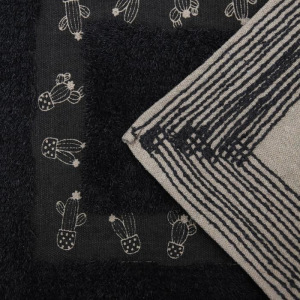 Набор ковриков для ванны и туалета Доляна «Кактус», 2 шт: 40×40, 40×6 см0, 900 г/м2, 100% хлопок, цвет чёрный Набор ковриков для ванны и туалета Доляна «Кактус», 2 шт: 40×40, 40×6 см0, 900 г/м2, 100% хлопок, цвет чёрный