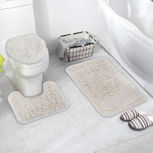 Набор ковриков для ванны и туалета Доляна «Плюшевый», 3 шт: 36×40, 40×50, 50×80 см, цвет белый Набор ковриков для ванны и туалета Доляна «Плюшевый», 3 шт: 36×40, 40×50, 50×80 см, цвет белый