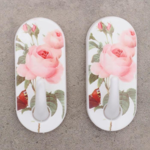 Набор крючков на липучке Доляна «Цветы», 2 шт, цвет и форма МИКС Набор крючков на липучке Доляна «Цветы», 2 шт, цвет и форма МИКС