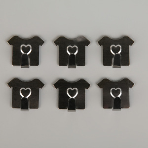 Набор крючков на липучке «Футболка», 6 шт, металлические Набор крючков на липучке «Футболка», 6 шт, металлические