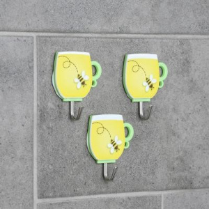 Набор крючков на липучке «Кружка», 3 шт, цвет МИКС Набор крючков на липучке «Кружка», 3 шт, цвет МИКС