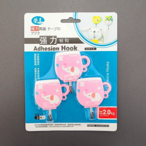 Набор крючков на липучке «Кружка», 3 шт, цвет МИКС Набор крючков на липучке «Кружка», 3 шт, цвет МИКС