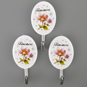 Набор крючков на липучке «Полевые цветы», 3 шт, форма МИКС Набор крючков на липучке «Полевые цветы», 3 шт, форма МИКС