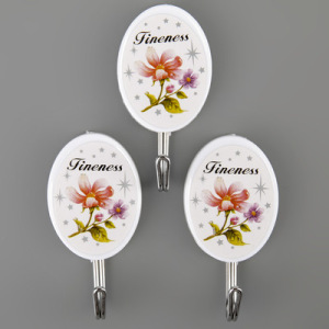 Набор крючков на липучке «Полевые цветы», 3 шт, форма МИКС Набор крючков на липучке «Полевые цветы», 3 шт, форма МИКС