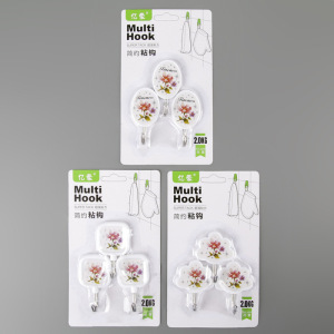 Набор крючков на липучке «Полевые цветы», 3 шт, форма МИКС Набор крючков на липучке «Полевые цветы», 3 шт, форма МИКС