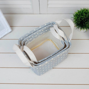 Набор мешочков 3в1 «Горошек» (12х16х10.5 см, 14х18х12 см, 16х20.5х14 см), хлопок, серый Набор мешочков 3в1 «Горошек» (12х16х10.5 см, 14х18х12 см, 16х20.5х14 см), хлопок, серый