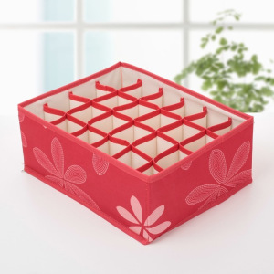 Набор органайзеров для белья «Листочки», 32×24×12 см, 3 шт, цвет красный Набор органайзеров для белья «Листочки», 32×24×12 см, 3 шт, цвет красный