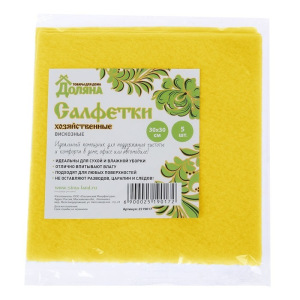 Набор салфеток для уборки Доляна, 30×30 см, вискоза, 5 шт, цвет МИКС Набор салфеток для уборки Доляна, 30×30 см, вискоза, 5 шт, цвет МИКС