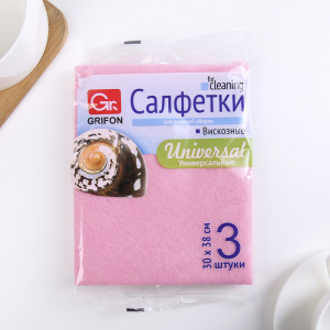 Набор салфеток вискоза, 30×38 см, 3 шт, цвет МИКС Набор салфеток вискоза, 30×38 см, 3 шт, цвет МИКС