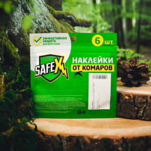 Наклейки антимоскитные SAFEX, №9, 6 шт. Наклейки антимоскитные SAFEX, №9, 6 шт.